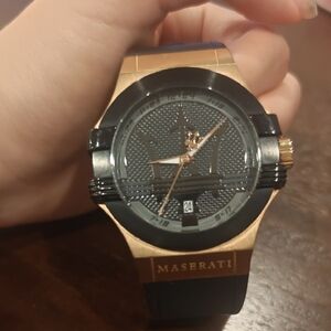 Maserati Black and Gold Men's Watch